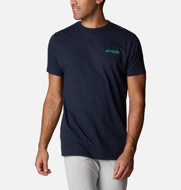Columbia T-Shirt Herre PFG Mørkeblå VELK83914 Danmark